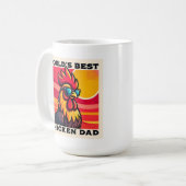 Mug World's Best Chicken Dad Funny Rooster Father  (Devant gauche)