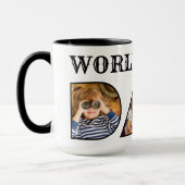 Mug Worlds Best Dad Citation Modern 3 Photo Collage (Gauche)