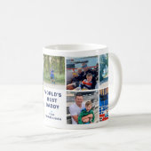 Mug Worlds Best Daddy Modern Navy Photo Collage (Devant droit)