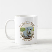 Mug World's Best Dog Dad Gold Personalized (Gauche)
