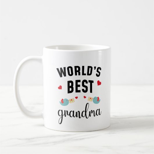 Mug World's Best Grandma Cute Gift for Grandma (Gauche)