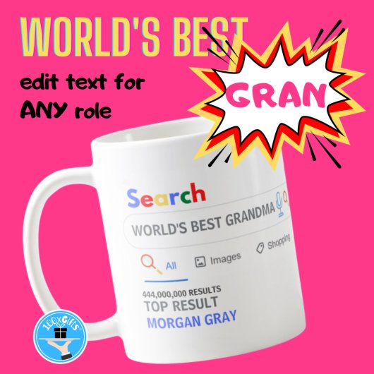 Mug WORLDS BEST GRANDMA - Funky Search Top Result