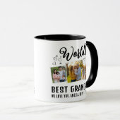 Mug World's Best Grandpa Custom 3 Photo Collage (Devant droit)