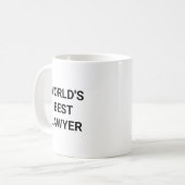 Mug Worlds Best Lawyer Funny Career Coworker Gift (Devant gauche)