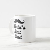 Mug Worlds best papa, rétro script fête des pères drôl (Devant gauche)