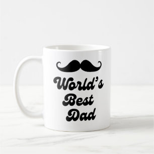 Mug Worlds best papa, rétro script fête des pères drôl