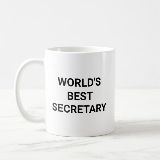 Mug Worlds Best Secretary Funny Career Coworker Gift (Gauche)