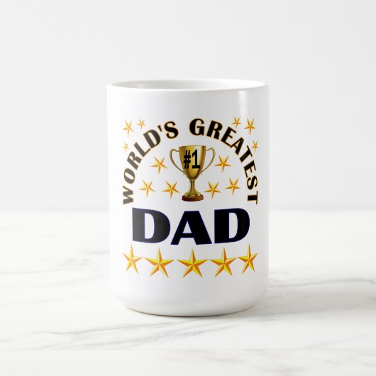 Mug World's Greatest Dad, Gold Stars, (Centre)