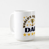 Mug World's Greatest Dad, Gold Stars, (Devant gauche)