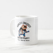 Mug World's Greatest Guitar Player, Custom Rocker Pig (Devant gauche)
