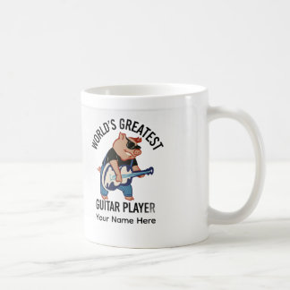 Mug World's Greatest Guitar Player, Custom Rocker Pig