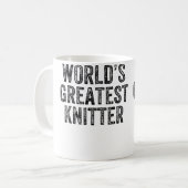 Mug World'S Greatest Knitter Funny Knitting Crochet (Devant gauche)