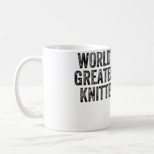 Mug World'S Greatest Knitter Funny Knitting Crochet (Gauche)