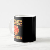 Mug Worlds Okayest Firefighter Fireman Funny Firefight (Devant gauche)