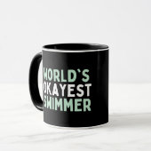 Mug World's Okayest Swimmer, cadeau pour les nageurs (Devant gauche)