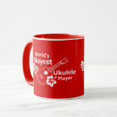 Mug Worlds Okayest Ukelele joueur - rouge (Devant gauche)