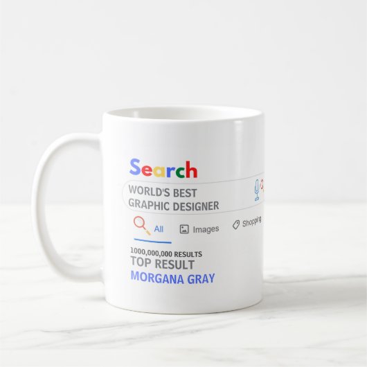 Mug WORLLDS MEILLEUR GRAPHIQUE DESIGNER Nouveauté Résu (Gauche)