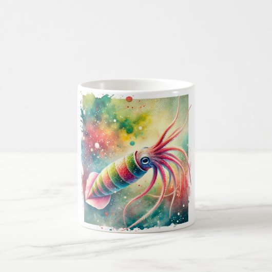 Mug Worm Squid 170624AREF109 - Watercolor (Centre)