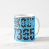 Mug Worn out and scratched text Workout 247365 blue (Devant droit)