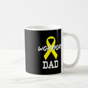 Mug Worrior DAD - Gold Ribbon Support Cancer de l'enfa