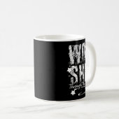 Mug Worship Through The Worry Christian Faith Retro Bi (Devant droit)