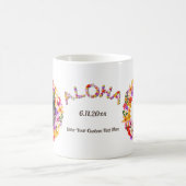 Mug Wreath Hawaïenne Avec 2 Portraits Personnalisés (Centre)