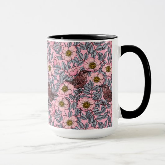 Mug Wrens en rose (Droite)
