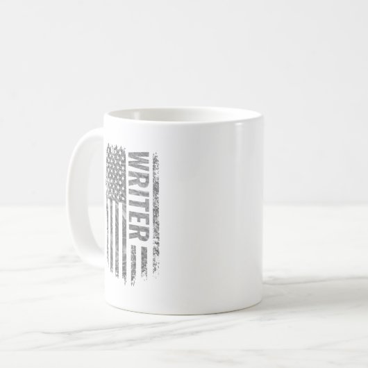 Mug Writer USA Flag Distressed design (Devant gauche)