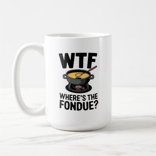 Mug "WTF Où est La Fondue ? Conception amusante de fro (Gauche)
