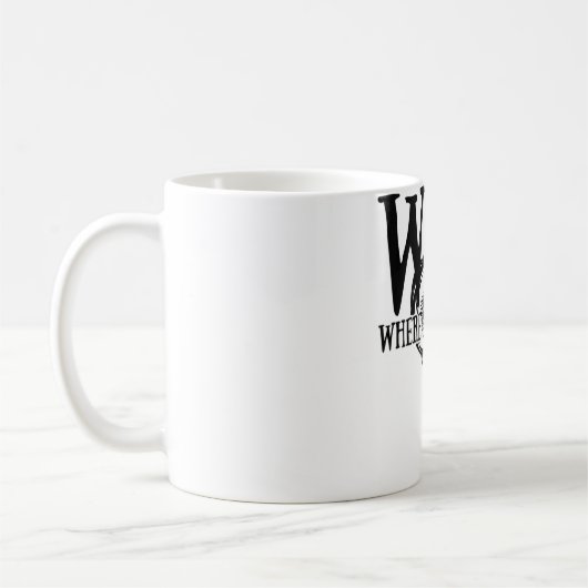 Mug WTF Où est Le Cadeau Poisson Drôle Quote de Pêche (Gauche)