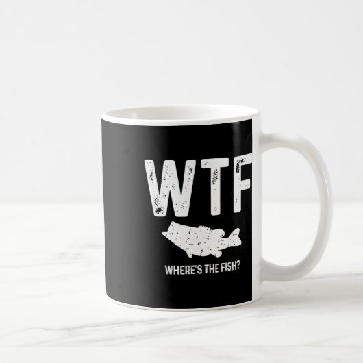 Mug Wtf Où est le poisson à grande bouche B Funny Fish (Droite)