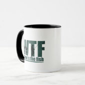 Mug WTF où est le poisson la pêche amusante (Devant gauche)