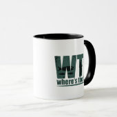 Mug WTF où est le poisson la pêche amusante (Devant droit)