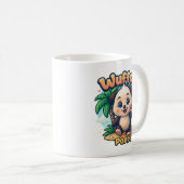 Mug Wuffoo Poppi Cute Kawaii Puppy Tropical Island (Devant droit)