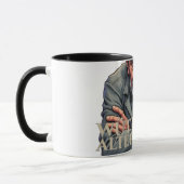 Mug Wütender Alter Mann - Dessin-Illustration (Gauche)