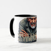 Mug Wütender Alter Mann - Dessin-Illustration (Devant gauche)