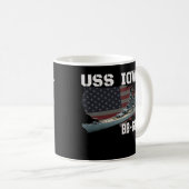 Mug WW2 American Battleship USS Iowa Warship BB-61 (Devant droit)