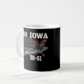 Mug WW2 American Battleship USS Iowa Warship BB-61 (Devant gauche)