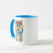 Mug WW84 | Retro Comic Wonder Woman Badge de caractère (Devant gauche)