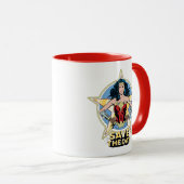Mug WW84 | Save the Day Wonder Woman Retro Comic Art (Devant droit)