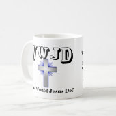 Mug WWJD Que FERAIT Jésus ? (Devant gauche)