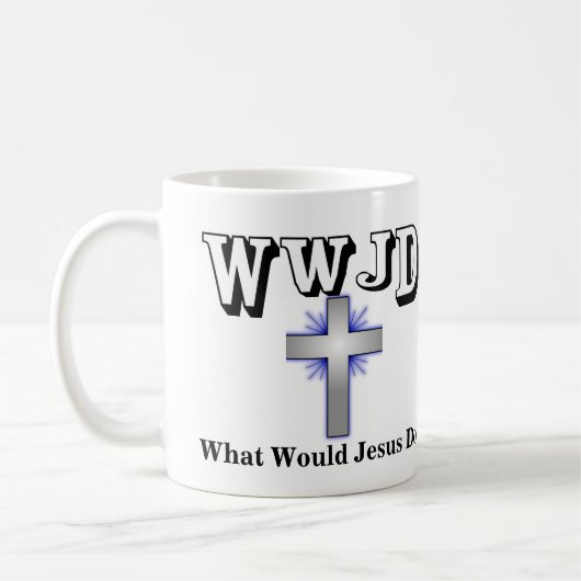 Mug WWJD Que FERAIT Jésus ? (Gauche)