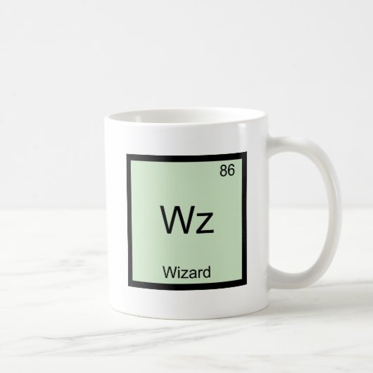 Mug Wz - Wizard Funny Element Chemistry Symbole T-Shir (Droite)