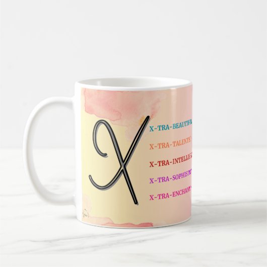 Mug "X" initial (11oz) (Gauche)