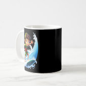 Mug X-mas Christmas Elf Riding Surfboard Surfboard  (Devant gauche)