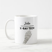 Mug X-RAY TECH Personalized Name Radiography (Gauche)
