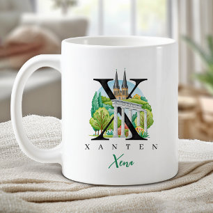 Mug Xanten Allemagne Lettre Monogramme X Cadeau Person