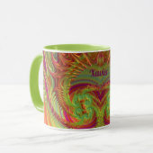 Mug XAVIER~ Zany 3D ~ Bright Orange, Yellow et Purple (Devant gauche)