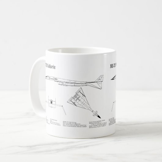 Mug XB-70 Valkyrie - Plans de plan d'avion BD (Devant gauche)