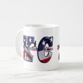 MUG XC DRAPEAU PATRIOTIQUE DES ETATS-UNIS DE PAYS (Devant gauche)